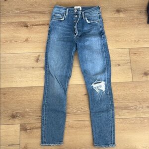 Agolde Blue Distressed Jeans